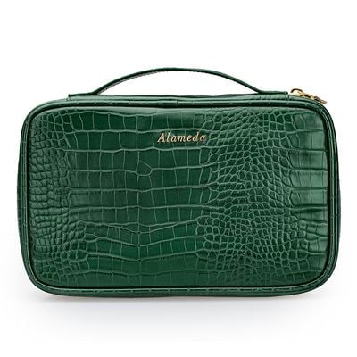 Alameda Jewelry Organizer Case - Crocodile Green